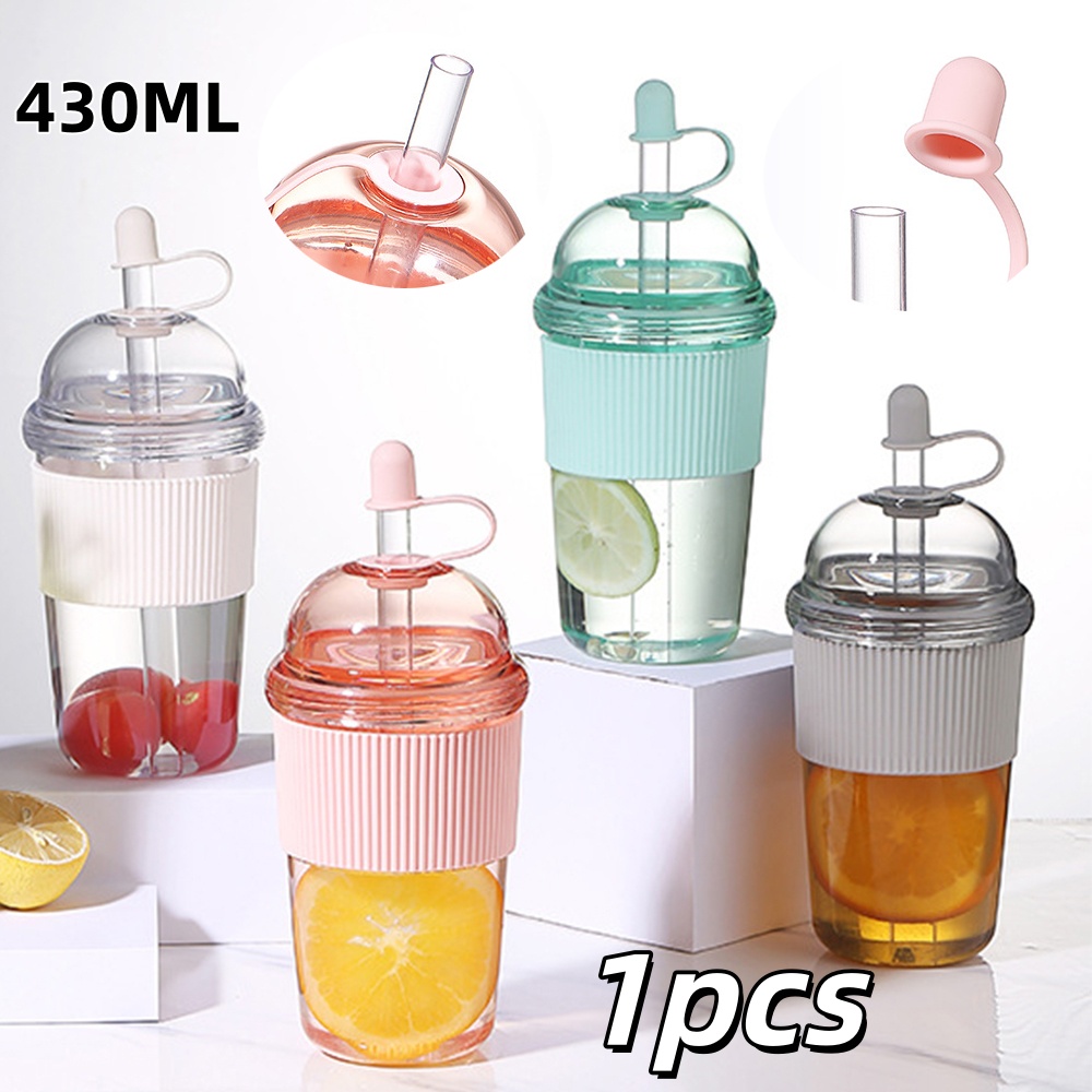 Juice Tea Coffee - แก้วพลาสติกพกพาแบบพับได้ ขนาด 430 มล. 1 ชิ้น