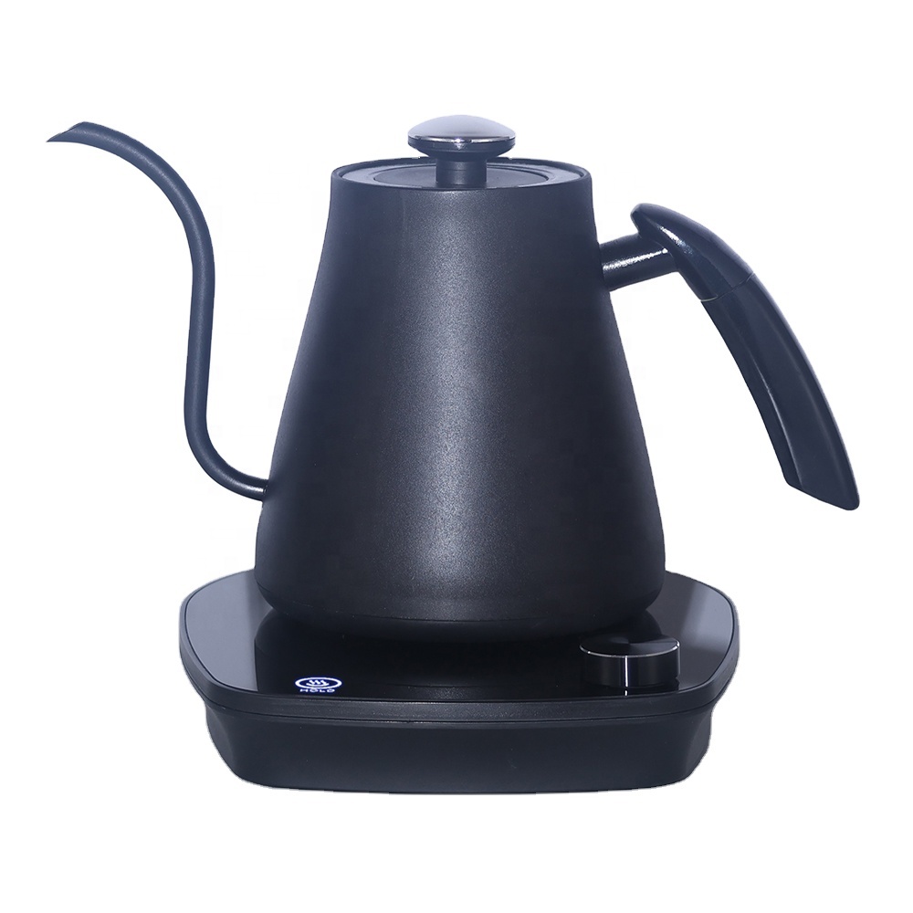 Pour Over Kettle - กาต้มน้ำไฟฟ้าลายไม้แบบคอห่าน พร้อมระบบควบคุมอุณหภูมิ สำหรับชงชาและกาแฟ เครื่องชงกาแฟแบบเทเองสำหรับใช้ในบ้าน