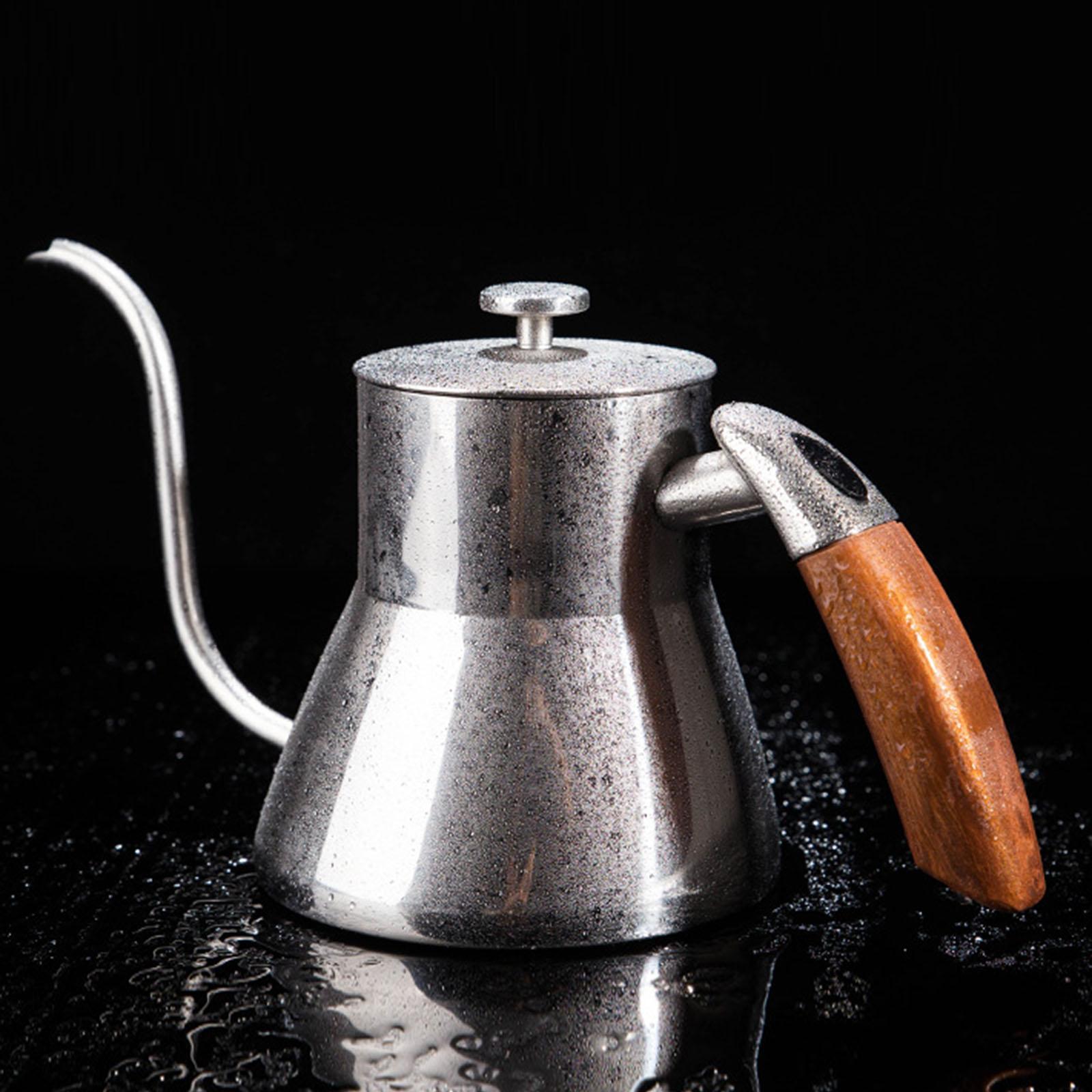 Pour Over Kettle - เทกว่ากาต้มน้ําหม้อกาแฟตั้งแคมป์พร้อมที่จับ, กาน้ําชากาแฟหม้อชากาต้มน้ํากาแฟหยดสําหรับห้องครัวเครื่องชงกาแฟของขวัญ