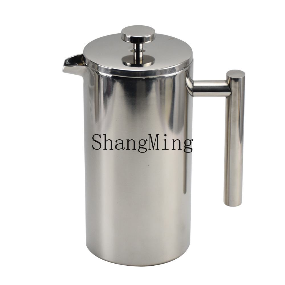Coffee Tea Press - กาเฟรนช์เพรสสแตนเลส DSA พร้อมที่กรองกาแฟ อุปกรณ์ชงกาแฟแบบใช้มือ ชั้นกรองสองชั้น สำหรับกรองชาและกาแฟ
