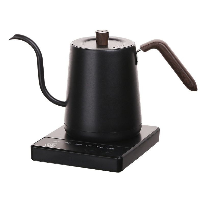 Pour Over Kettle - กาต้มน้ำไฟฟ้าคอห่านสแตนเลสขนาดเล็ก ควบคุมอุณหภูมิได้ สำหรับชงกาแฟและชา