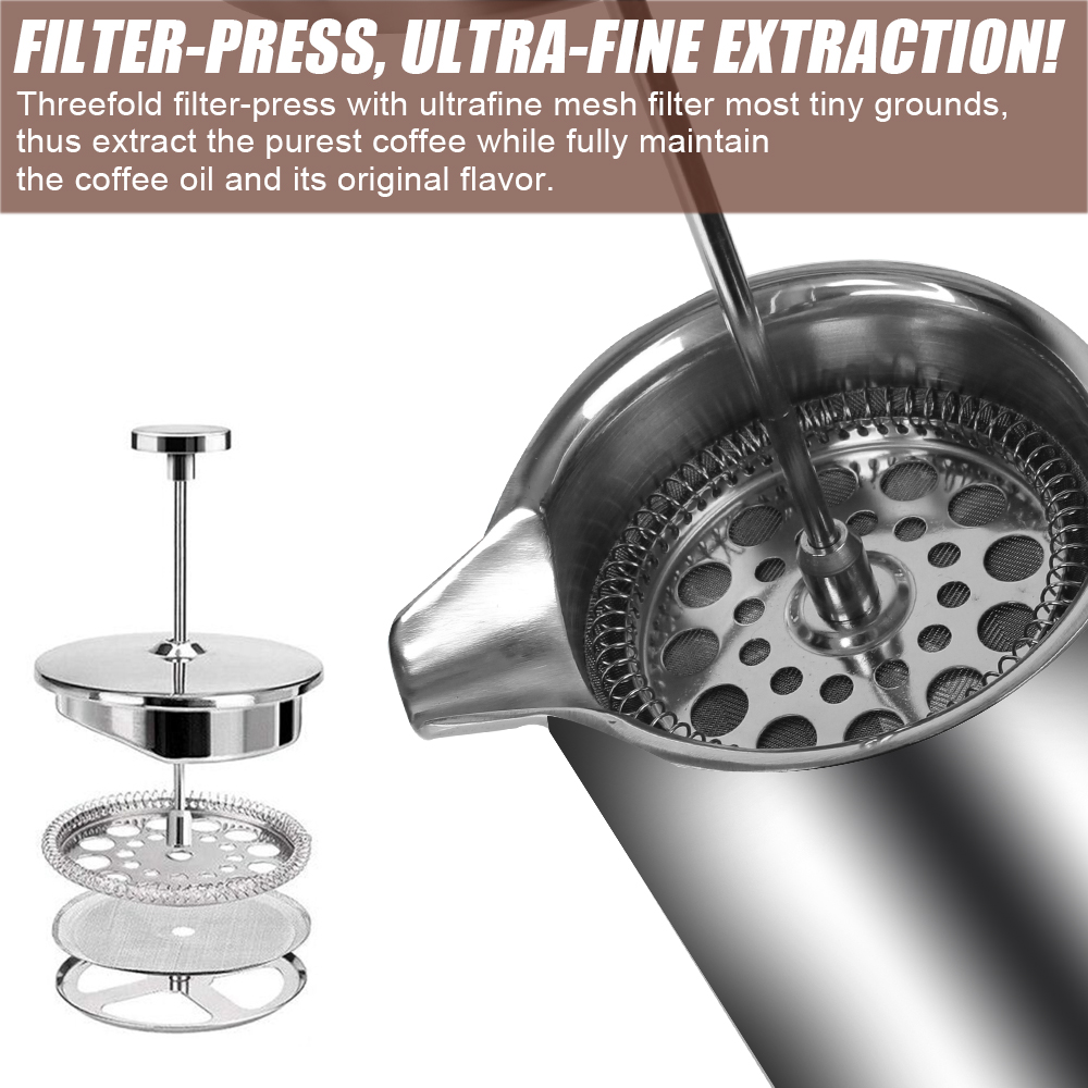 เครื่องชงกาแฟแบบกดฝรั่งเศสความ - Coffee Tea Press บทวิจารณ์และราคา
