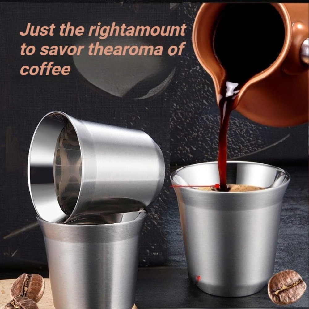 แก้วกาแฟสแตนเลสสุญญากาศ ผนังสอ - Double Wall Mug บทวิจารณ์และราคา
