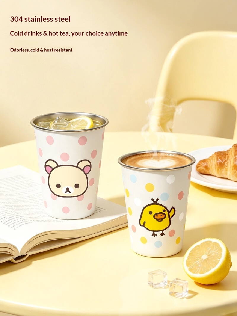 แก้วสแตนเลสลายการ์ตูนคิวทีฟ ริ - Juice Tea Coffee บทวิจารณ์และราคา