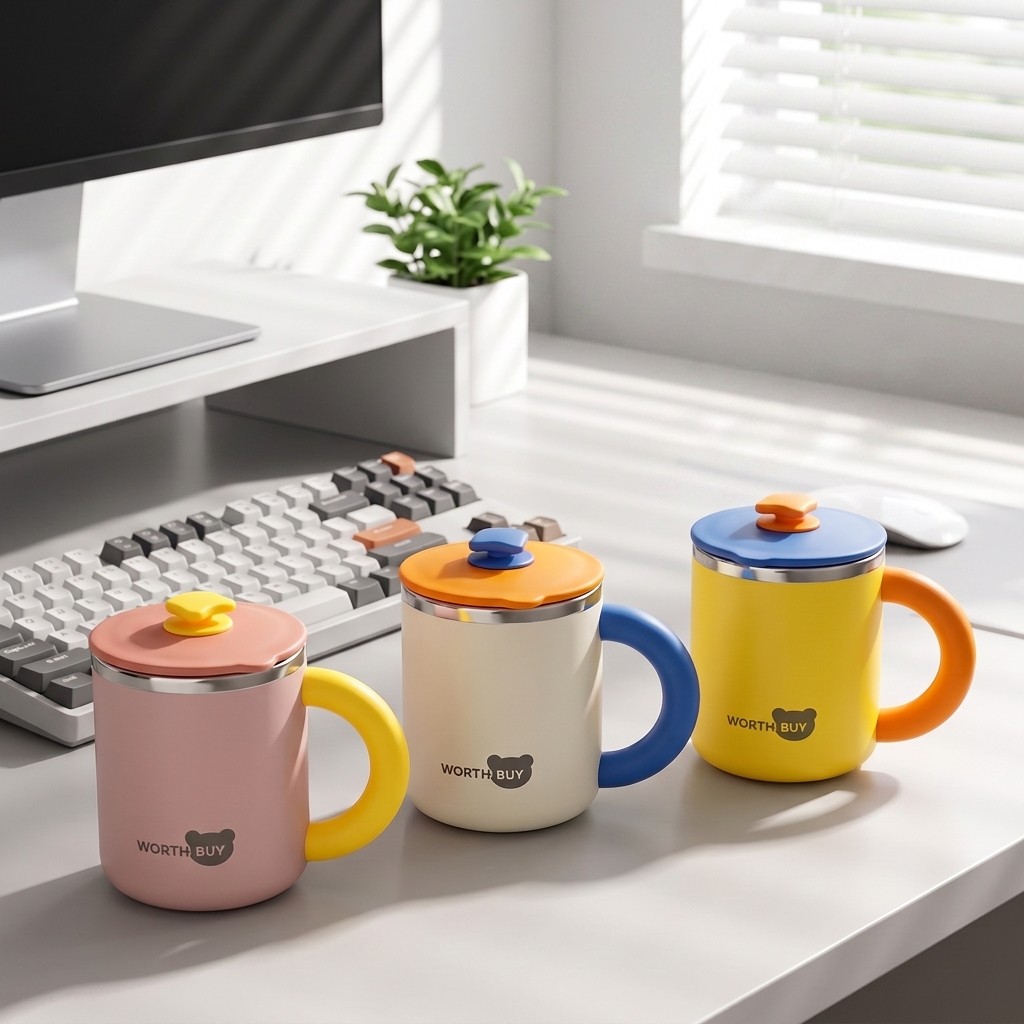 แก้วกาแฟสแตนเลส 304 พร้อมฝาปิด - Double Wall Mug บทวิจารณ์และราคา