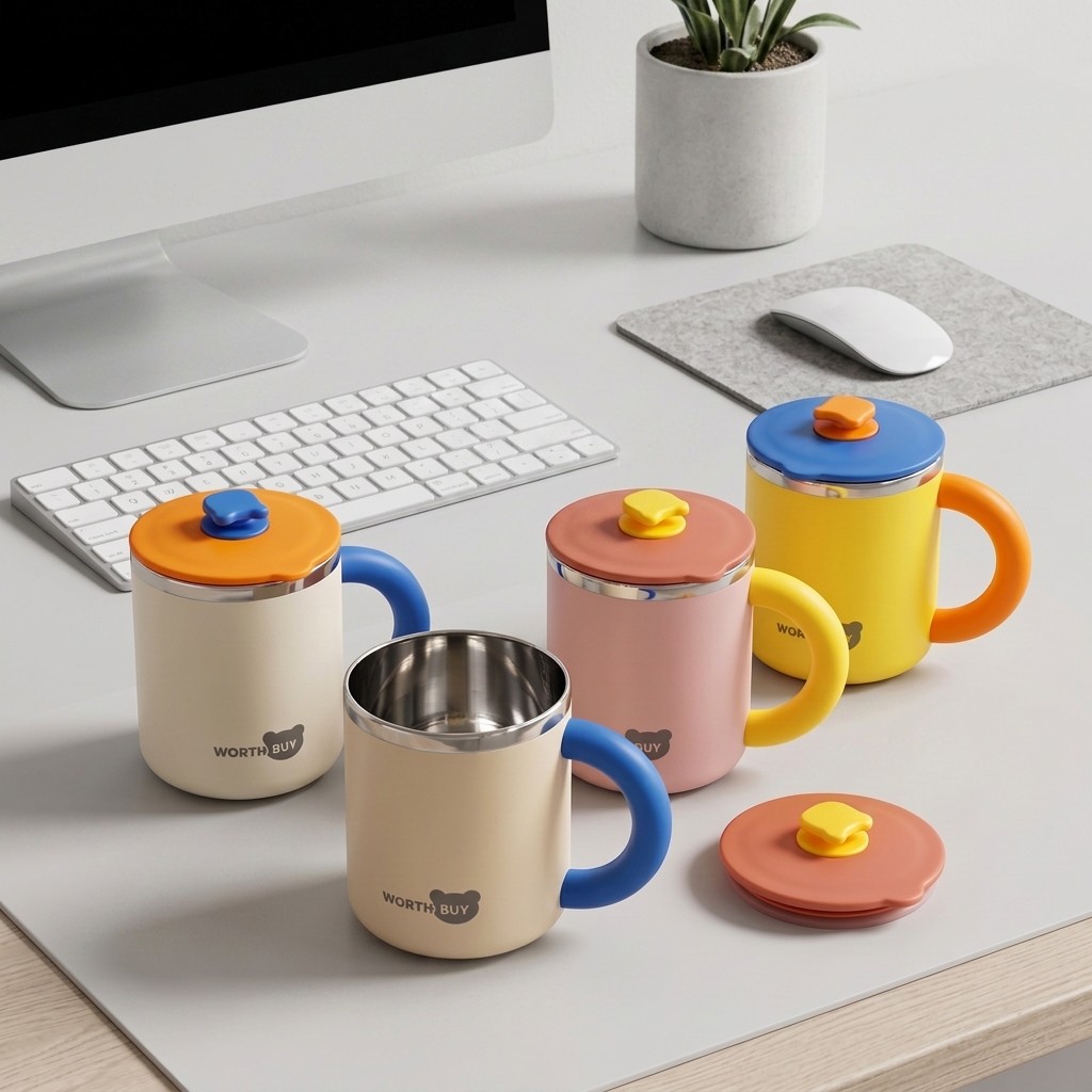 แก้วกาแฟสแตนเลส 304 พร้อมฝาปิด - Double Wall Mug บทวิจารณ์และราคา