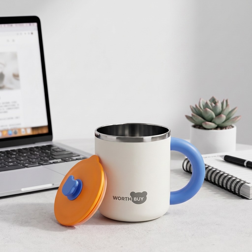 แก้วกาแฟสแตนเลส 304 พร้อมฝาปิด - Double Wall Mug บทวิจารณ์และราคา